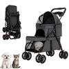 Foldable Double Pet Stroller with 2 Carriages Dog Stroller New Cat Strollers  for Dogs and Cats