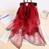 Silk Women Scarf Wool Shawls Lady Wraps Bufanda Floral Pashmina Embroidery Scarves Foulard Hijab Solid Female Hair Bandana