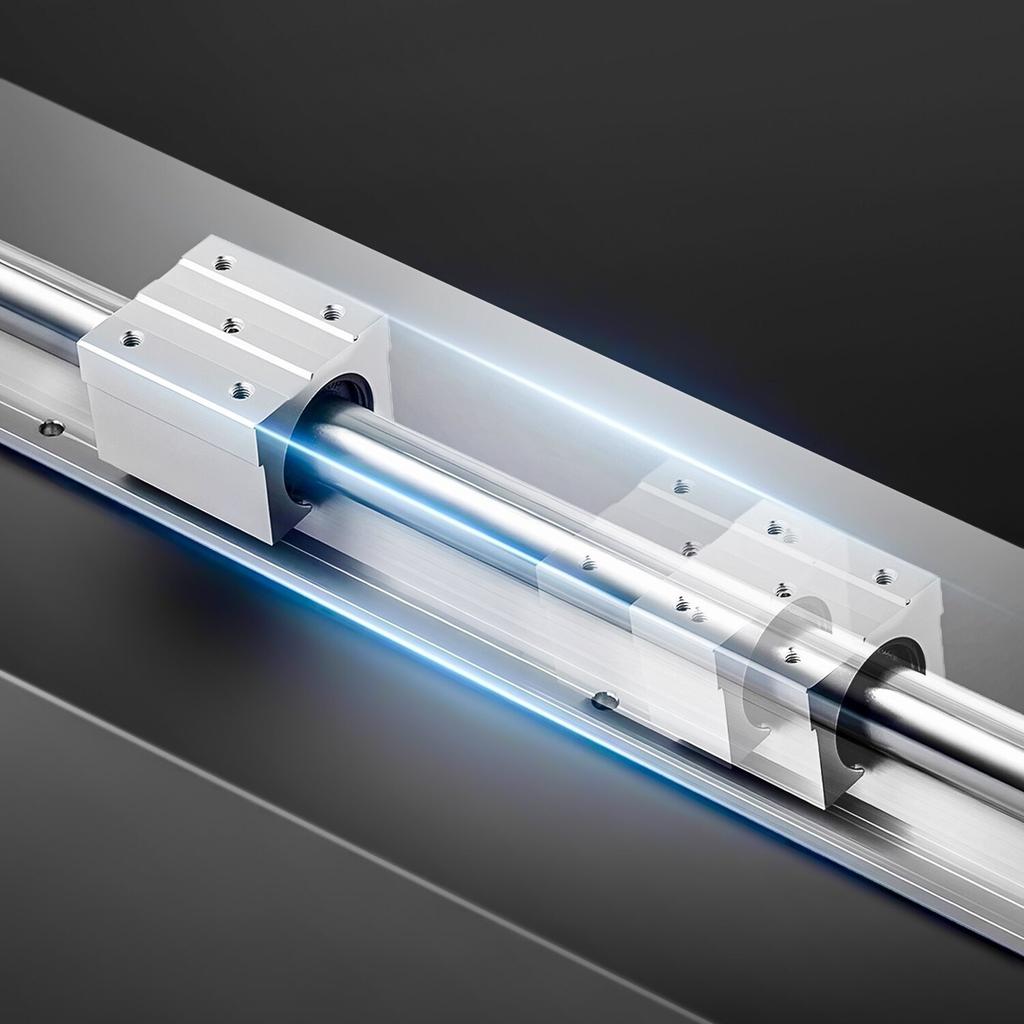 Linear Rail Kit, SBR20, 2Pcs 2000 mm (78.74 inch) Linear Motion Guide Rails and 4Pcs Bearing Slide Blocks, Fully Supported Shaft, for Cutting,