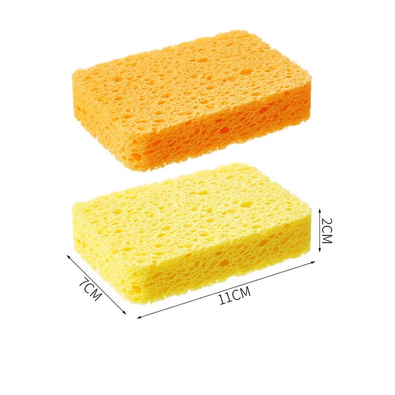 3073 Dishwashing Sponge Natural Wood Pulp Sponge Brush Bowl Washing Pan Sponge Kitchen Washing Tool