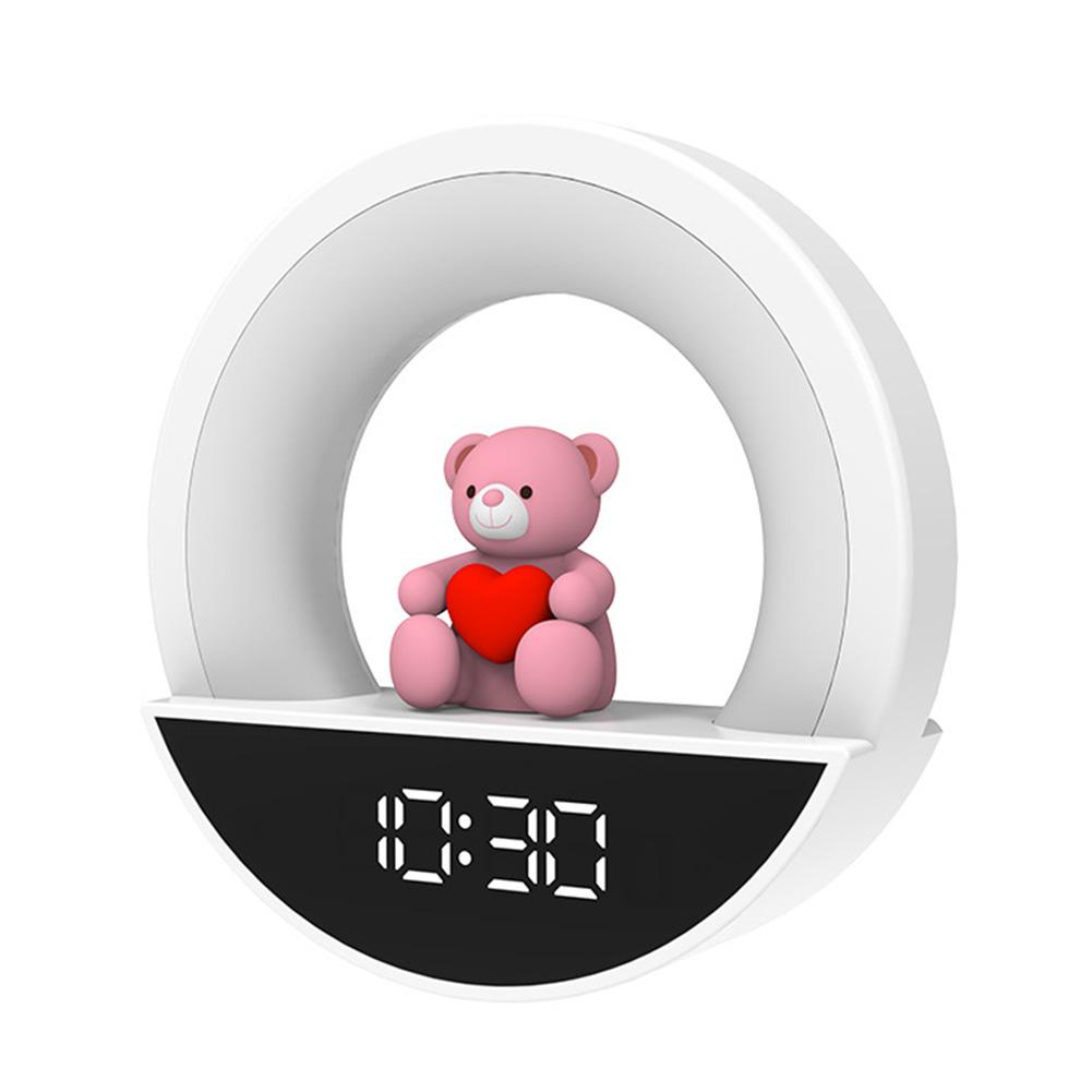 LED Bear Night Light Dimmable Wall Light with Remote Control Plug In Sleeping Light Cute Atmosphere Light for Children