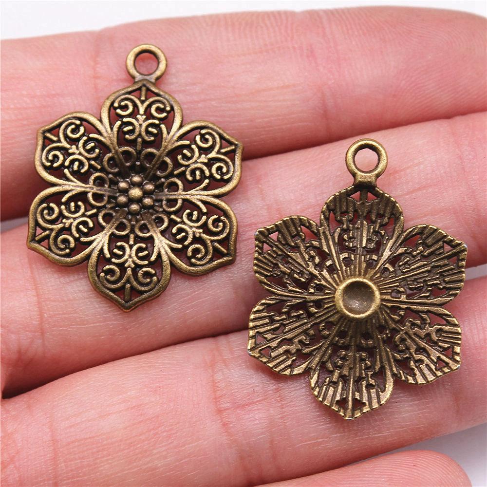 Charms Small Flower Pendants Wedding Jewelry Findings QC116