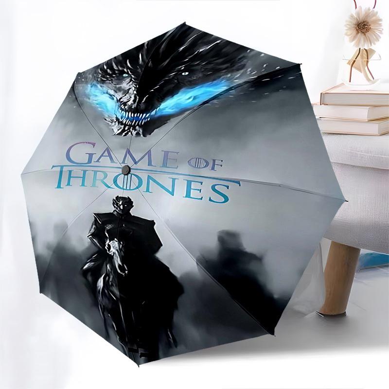 1pc Game of Thrones Automatic Folding Umbrella - Compact 8-Rib Design, Durable Plastic & Iron1180L