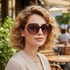 Chic Oversized Sunglasses with UV Protection – Trendy High-End Street Style