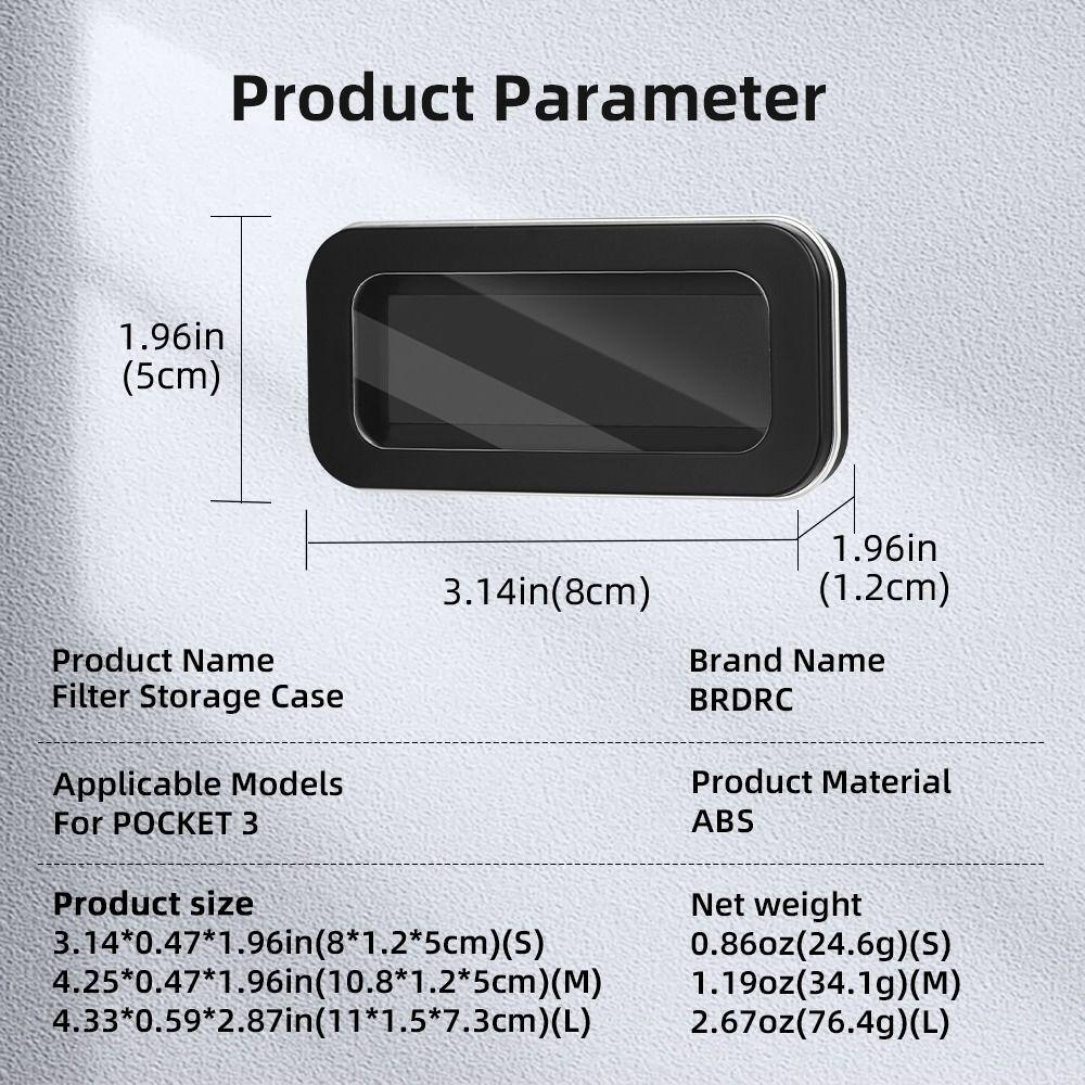 Anti-scratch Filters Carrying Case for DJI Osmo Pocket 3 UV/CPL/ND Wide-angle Lens SD/TF