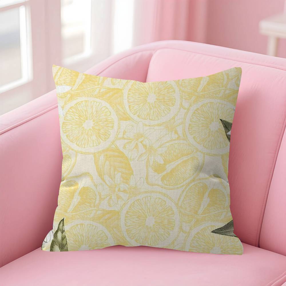Fruit Lemon Pillow Cover Design Cushion Cover Decor Holiday Decorati