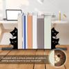 Cute Cat Metal Bookends Peeping Cat Book Ends for Shelves Bookshelf Decorative Home Office Desk Bookshelf Decor Black Bookends