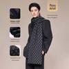 JIUMU Men's Autumn Winter Warm Wool Scarf and Shawl