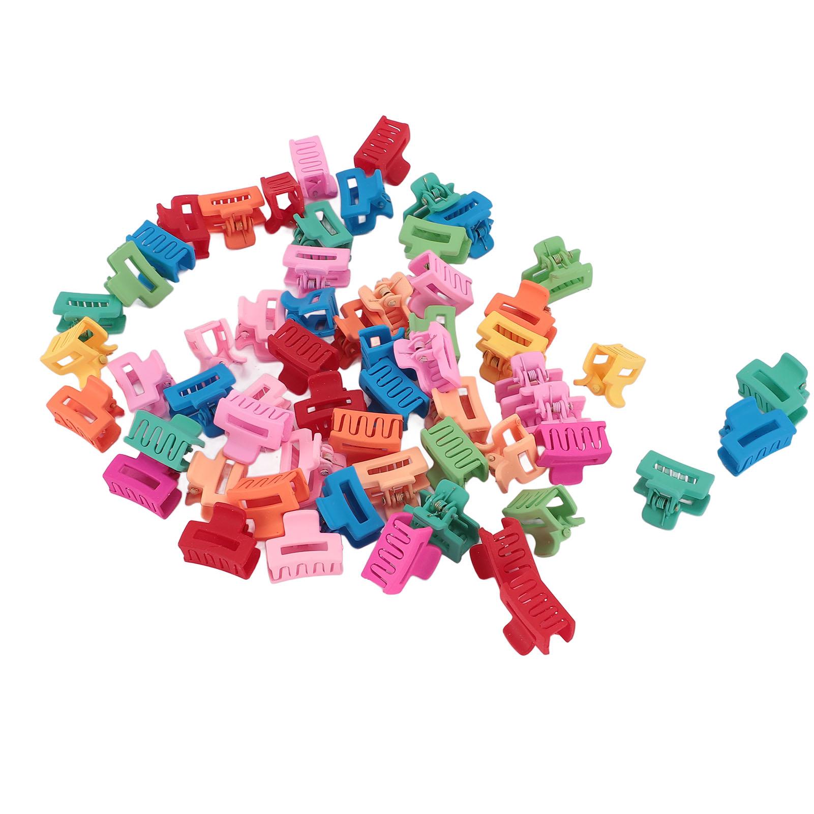 

100pcs Small Hair Claw Clips Rectangle Matte Cute Colorful Non Slip for Women Girls Medium Thick