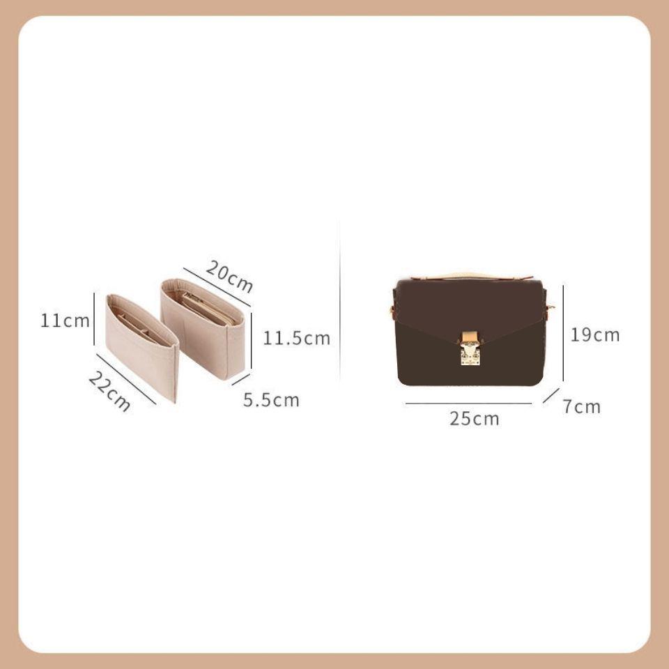 Filz Handtaschen Einlage Tasche Aufbewahrung Organisation Geldbörse Liner Tasche Halter Tragbar Interne Taschen für für LV Pochette Metis