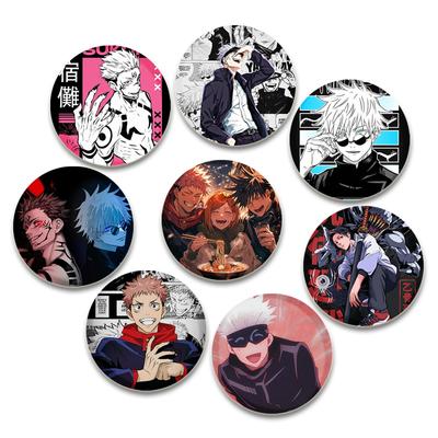 32/44/58mm Anime Jujutsu Kaisen Handmade Badge Gojo Satoru Round Lapel Pins Backpack Collar Brooch Fashion Jewelry Accessories Gifts