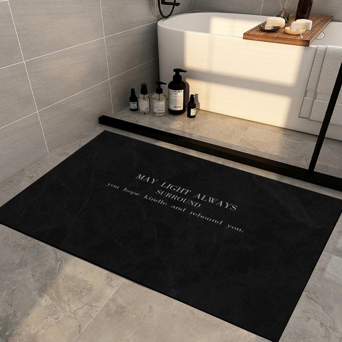 Light Luxury Anti-Slip Diatom Mud Bathroom Floor Mat - Water Absorbent & Cuttable 40x60cm (Diatom Mud)