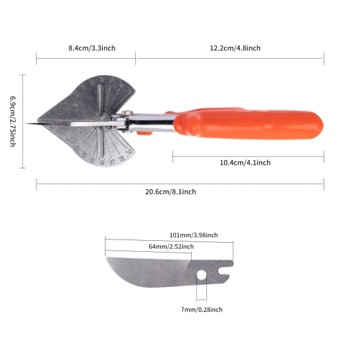HFS(R) Cable Cutter, Scissors, Wiring Cable, Angle Scissors, Multi-Angle, 45-135 Degrees, 2 Replacement Blades