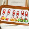 1/6Pcs Cute Student Gift Set of Cartoon Santa Claus Pendant Keychains, Ideal for Christmas Party.