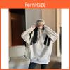 Womens Oversized Pullover Hoodie With Zipper Piping For Casual Lounge Wear
