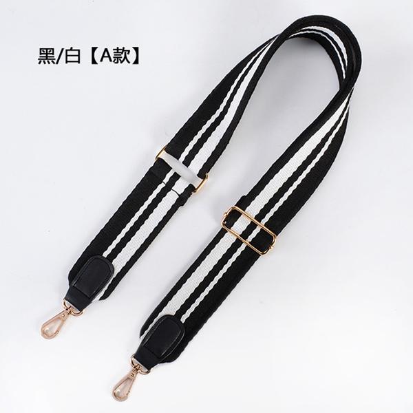140cm Canvas Striped Bag Straps Crossbody Shoulder Bag Strap Adjustable Replacement Handbag Belts Band Accessories Gold Buckle
