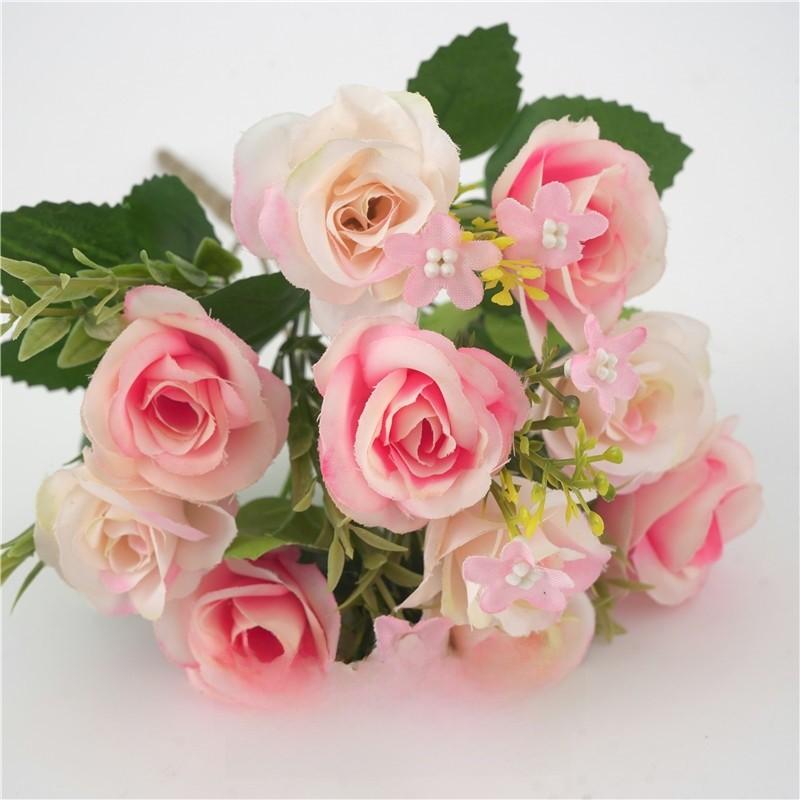 European Style Silk Rose Garden Decoration For Wedding And Interior Design светло-розовый