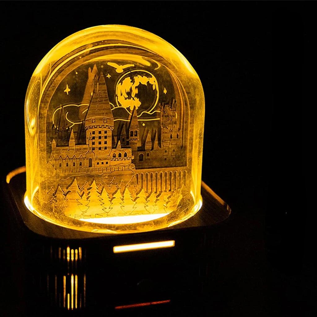 Heideggerova tématická hudební skříňka Ručně vyráběná retro dřevěná hudební skříňka Dárková hudební skříňka pro miminko ze Školy cti a magie