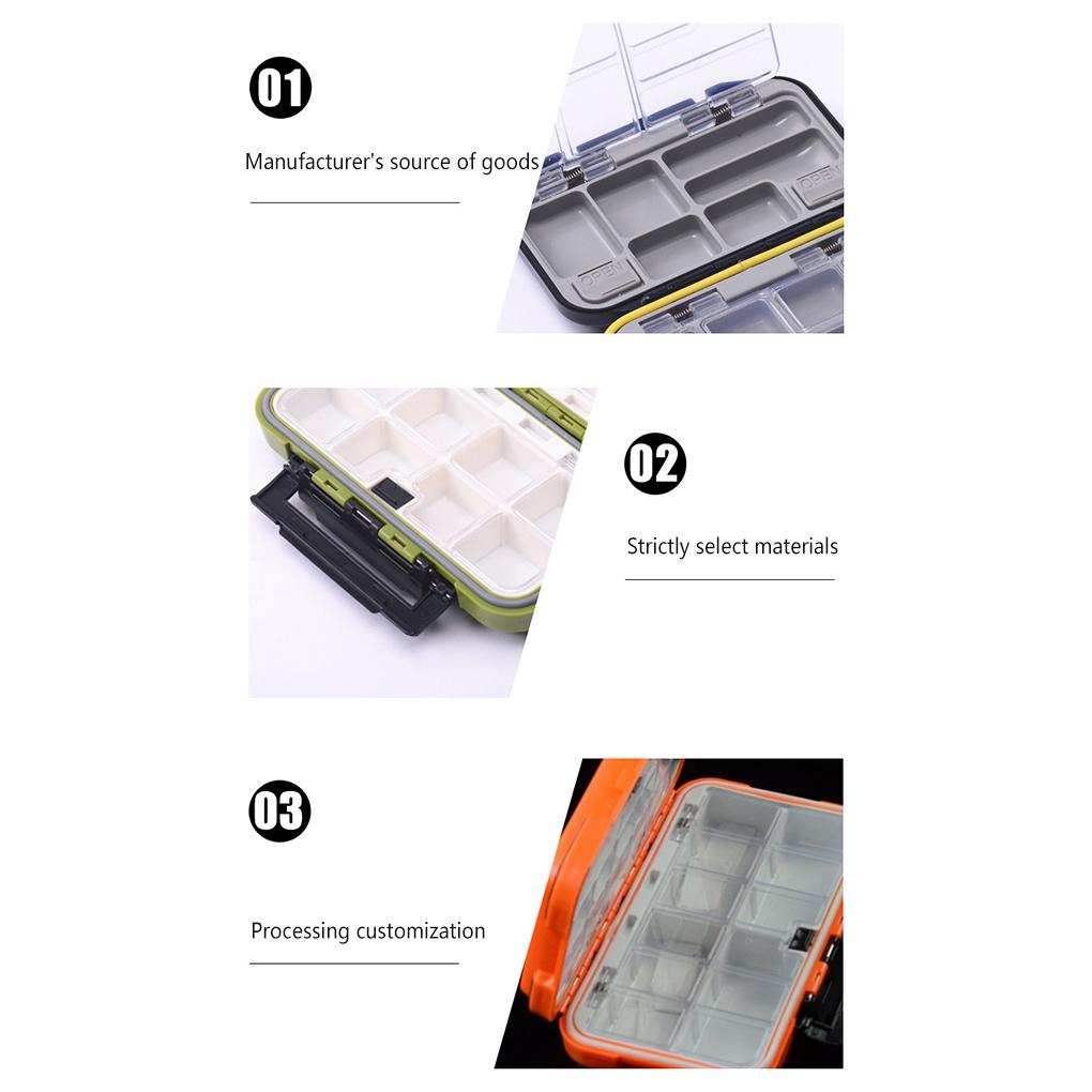 Tragbare Angelhaken-Aufbewahrungsbox Unabhängiger staubdichter Köder-Organizer Transportkoffer Behälter Outdoor-Ausrüstung
