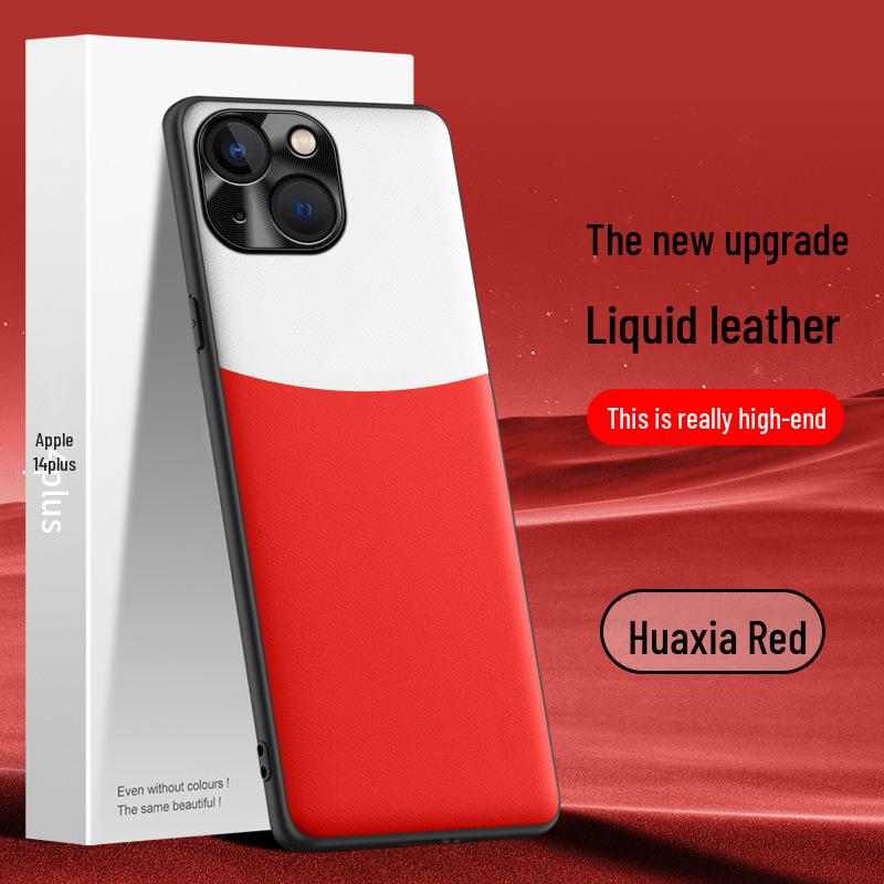 

Защитный чехол из жидкой кожи для мобильного телефона Apple 14+, противоударный и грязеотталкивающий. Доставка единым отправлением. 14 Plus