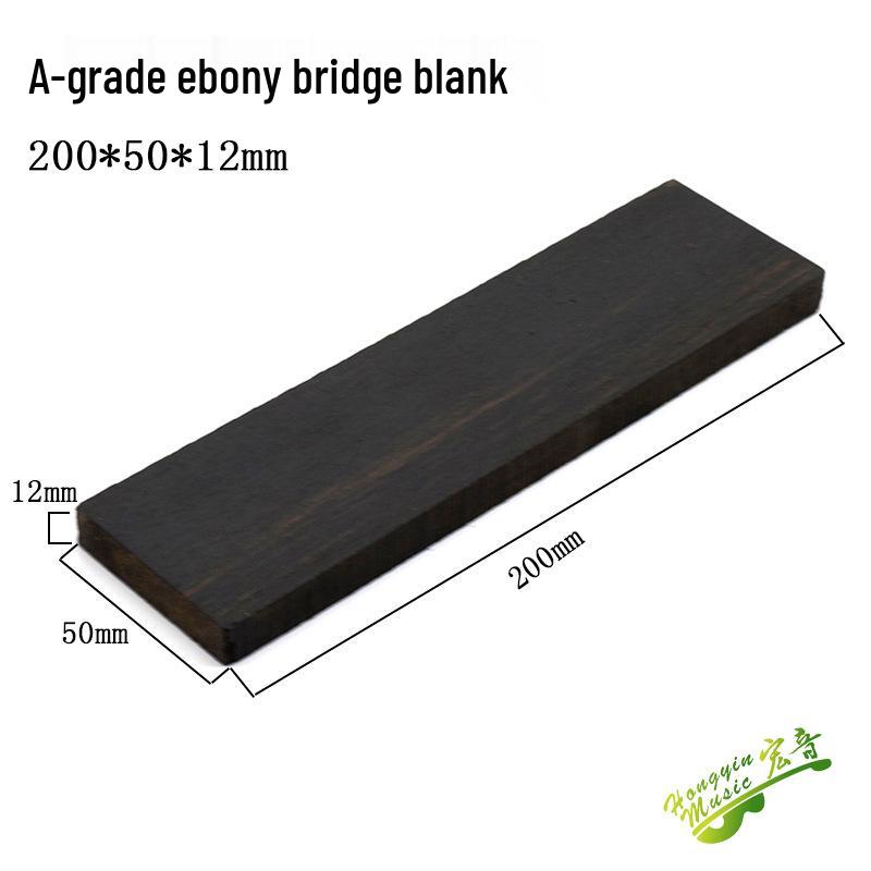 Ebony Rosewood Solid Wood Guitar Bridge Felt - Handmade Lower Drive Square Stock