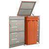 VidaXL Bin Shelter 69x77.5x115 Cm Stainless Steel, Stainless Steel, Orange