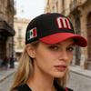 Mexico M Letter Embroidered Baseball Cap Adjustable Cotton Polyester Blend Sunhat For Men Women Kids