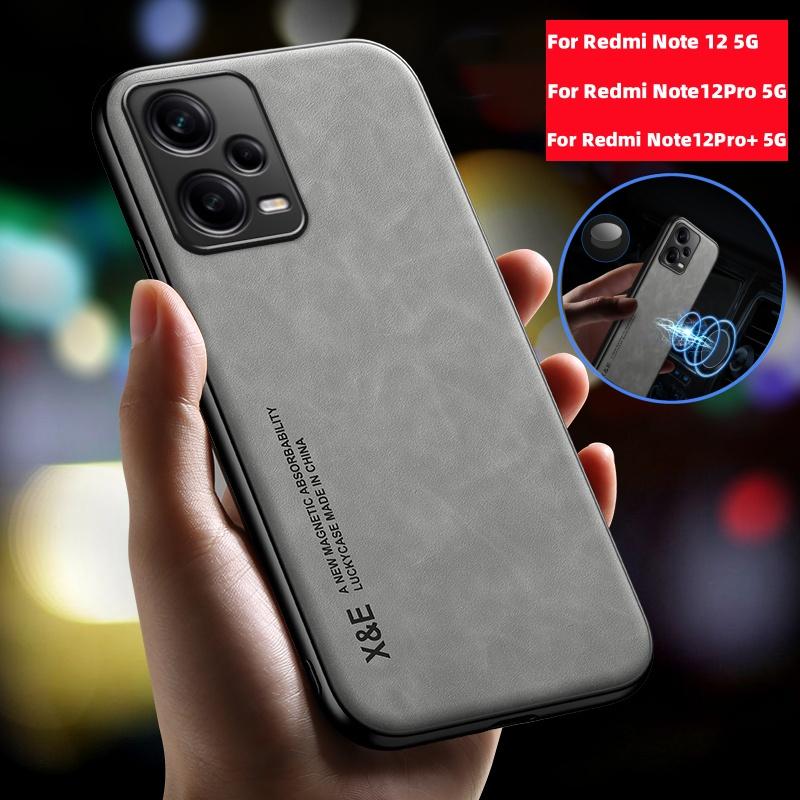 Luxury Leather Magnetic Case For Xiaomi Redmi Note 12 Pro 5G Soft Silicone Funda For Redmi Note 12 Pro + Plus Note12 Back Cover