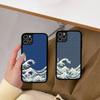 Japanese Waves PC+TPU Phone Case For IPhone 11 12 13 14 15 16 17 Plus Pro Max Cover