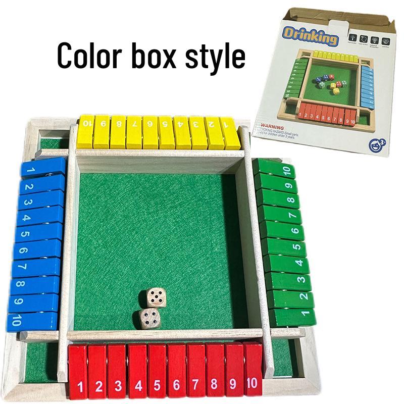 Children's Number Flip Card Game: Educational, Entertaining, Four-Sided Board & Drinking Game Props for Parties