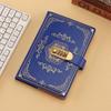 Flower Cover Journal Notebook With Lock PU Leather Personal Notebook Diary Writing Pads  Gift