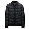 Winter 2025 Korean Style Slim Fit Men's Dark Floral Lapel Down Jacket Coat