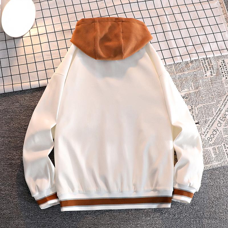 Jacket Men's Spring and Autumn New Contrasting Fake Two-piece Jacket Men's Trend Brand Loose Casual Teen Top