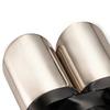 Twin Head Curved Exhaust Tail Pipe Fits 60mm Outlet Car Exhaust End Pipes Oblique Outlet Tailpipes Muffling End Tip Round