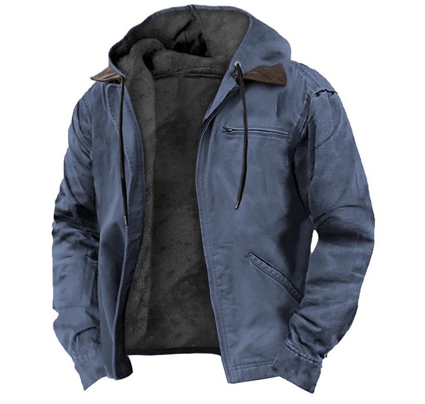 3D Mehrfarbig Digitaldruck Kapuzenpullover mit Braunem Futter - Baumwolljacke für Europa und Amerika