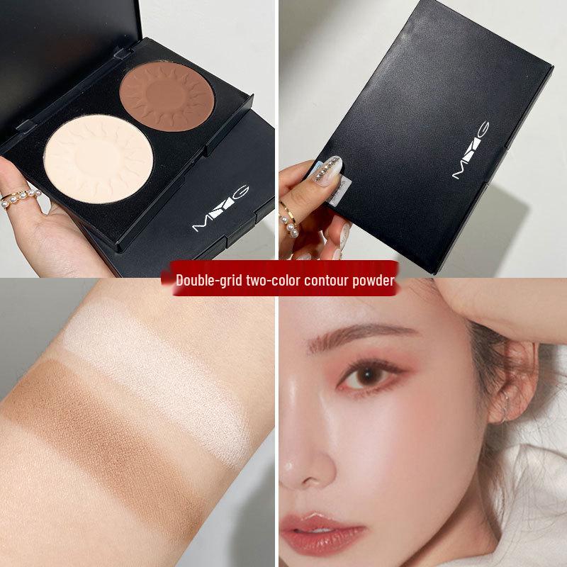 

MYG Dual-Tone All-in-One Palette: Contour, Blush, Matte Shadow, Highlight, Eyeshadow, and Brightening Shades.