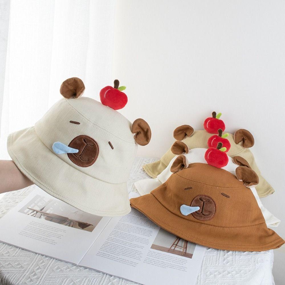 Breathable Capybara Fisherman Hat Cartoon Sun Cap Cute Bucket Hat  Outdoor