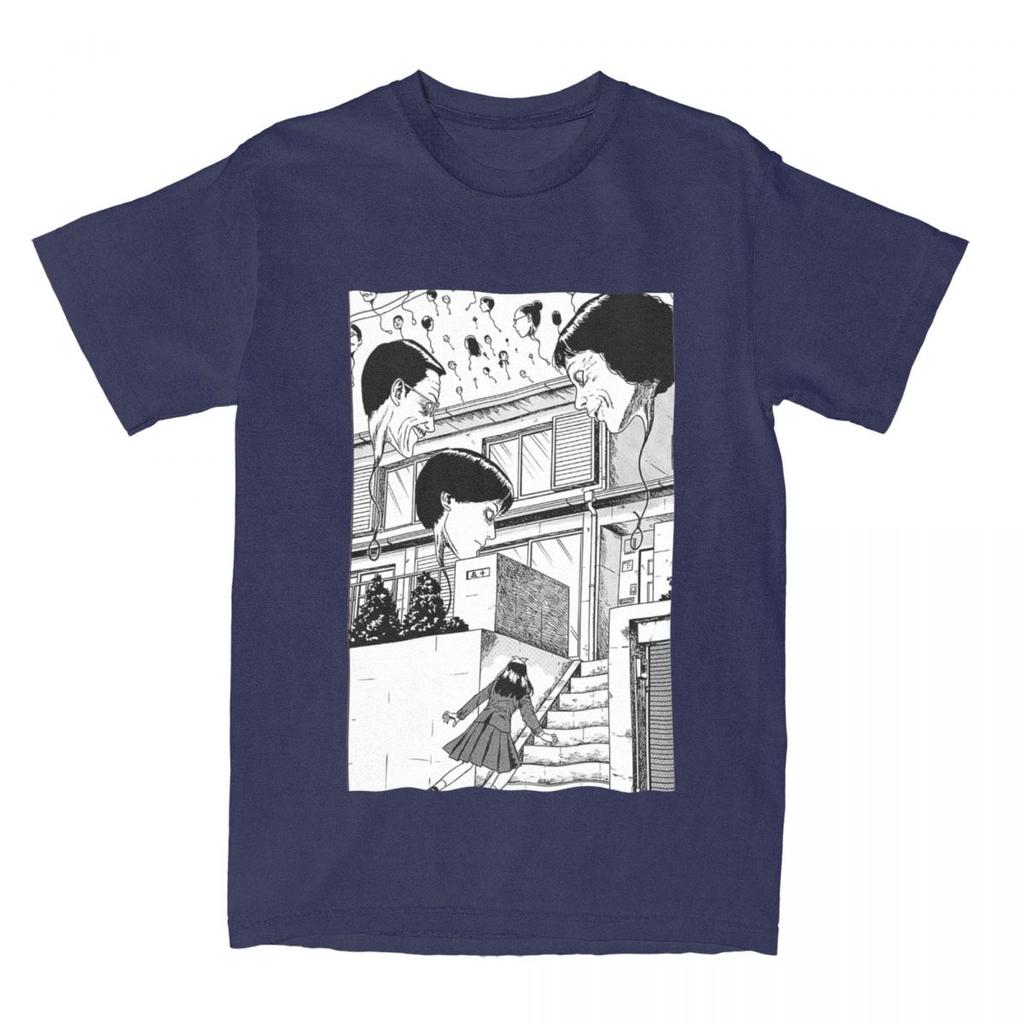Haikyuu T-Shirt Hanging Balloons 100 Cotton T-Shirts Junji Ito Anime Tee Shirt for Men Summer Y2K Casual Short Sleeve Top Tees