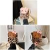 Hello Kitty Fashionable Unisex Nylon Crossbody Bag With Leopard Pattern And Inner Phone Slot For Daily Use
