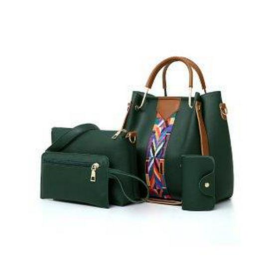 2024 Women's Fashion Four-Piece Bag Set: Handbag, Shoulder Bag, Crossbody, and Bucket Bag