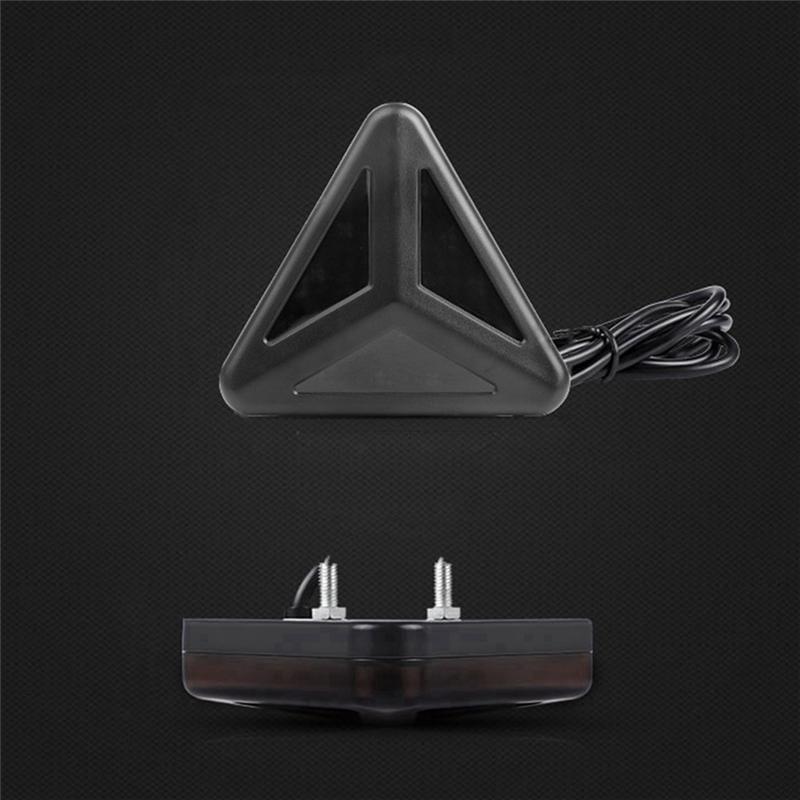 F1 Triangle Red Strobe LED Stop Brake Signal Lamp For Car Trucks: 12V Rear Tail Light Blinker Flasher-A87Q