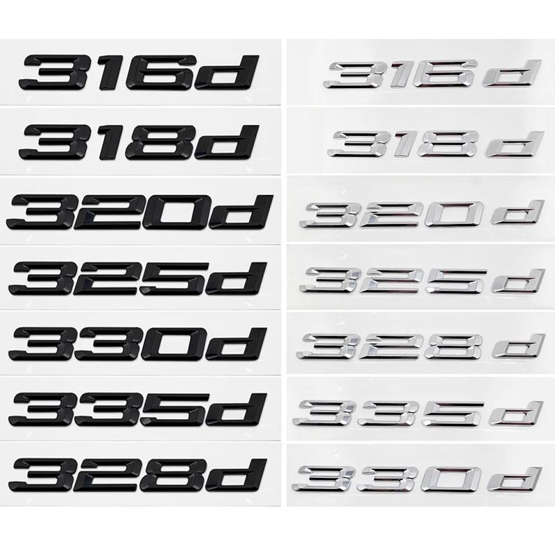 ABS Car Rear Trunk Letters Logo Badge Emblem Sticker For BMW 3 Series 318d 320d 325d 328d 330d 335d E46 E90 E91 F30 F31 F34 G20