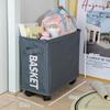 Wheeled Oxford Cloth Laundry & Storage Basket for Clothes and Yoga Mats