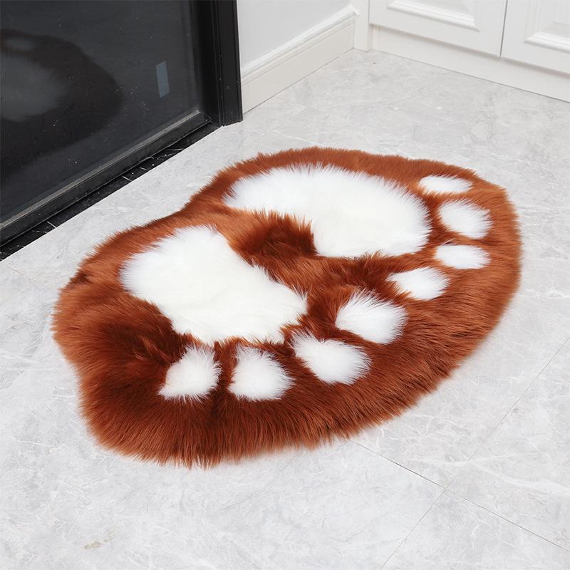 Rectangular Imitation Wool Floor Mat for Bedroom, Living Room, or Children's Room