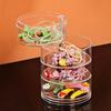 Practical Multilayer Clear Rotating Jewelry Box Case for Storing Displaying 3/4/5Tier Rotating Jewelry Holder Organizer