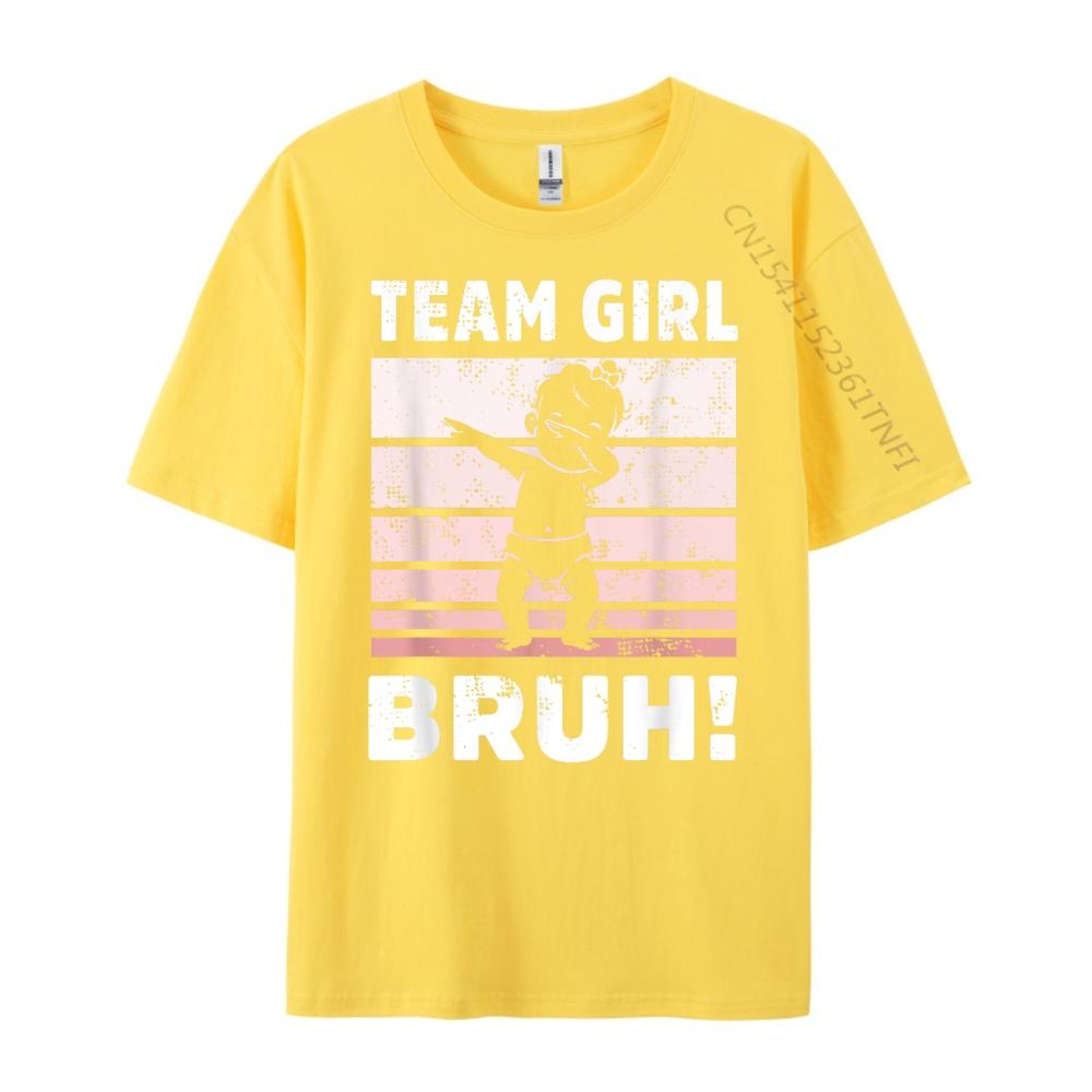 Family Team Girl Bruh Gender Reveal Party Announcement Cotton Graphic Tees Long Sleeve TShirt Men Designer Clothes