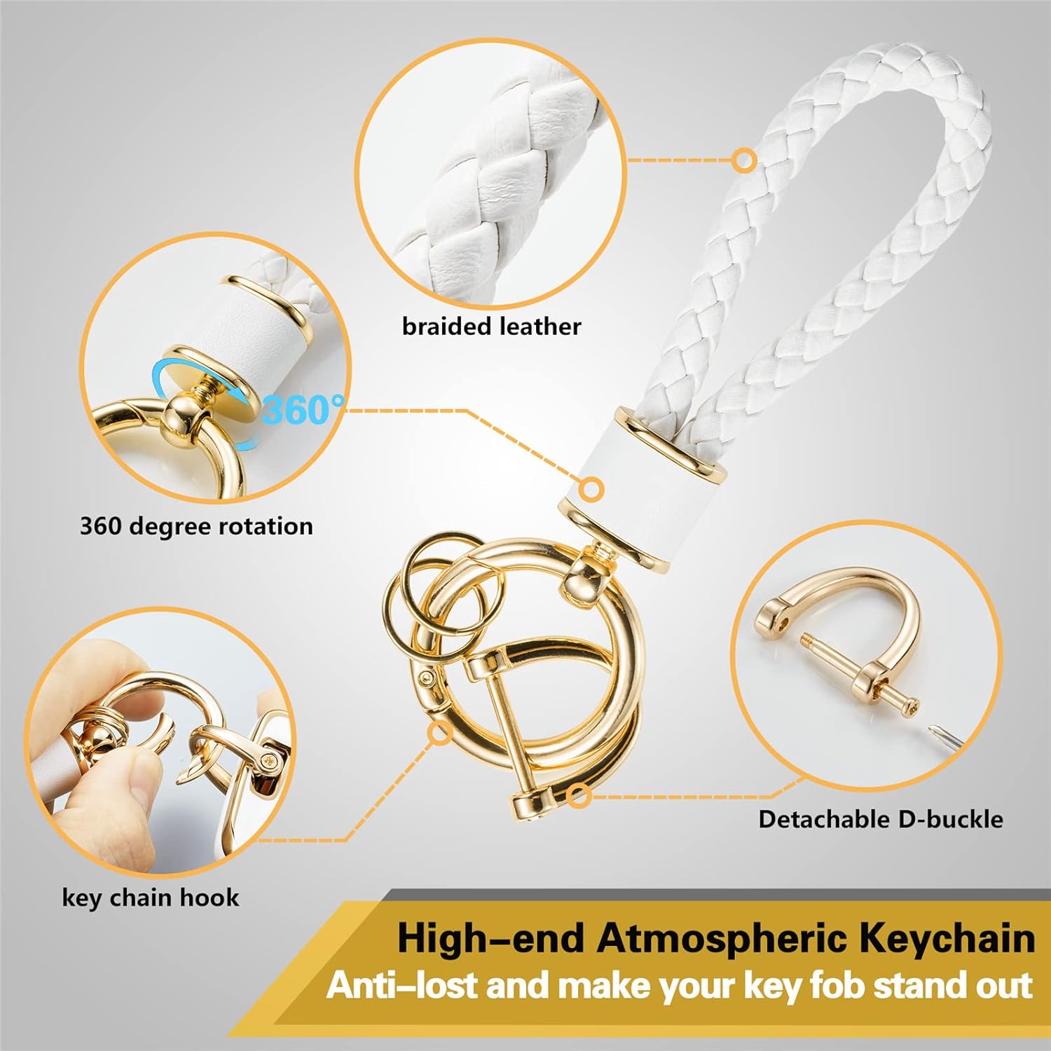 Защитный чехол для брелка Bmw с металлическим плетеным брелоком для ключей — фото 8