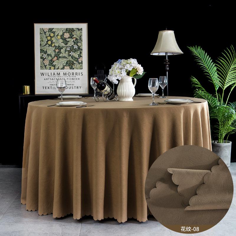 Hotel Round Tablecloth Fabric Restaurant Tablecloth Hotel Banquet Large Round Table Tablecloth Household Round Table Tablecloth