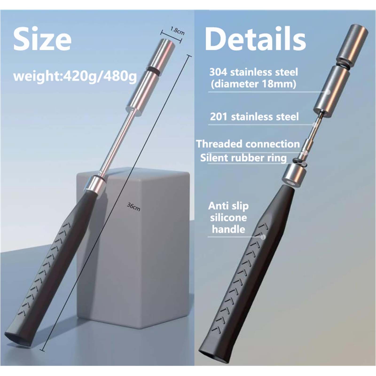 Badminton Racket Swing Trainer, Badminton Whipping Force Self Practice Training Tool A