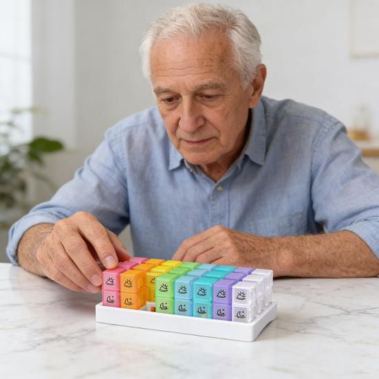 Monthly Pill Organizer 2 Times A Day Pill Box 31 Day One Month Travel Pill Container 32 Compartments AM PM Pill Case for Medication Supplements